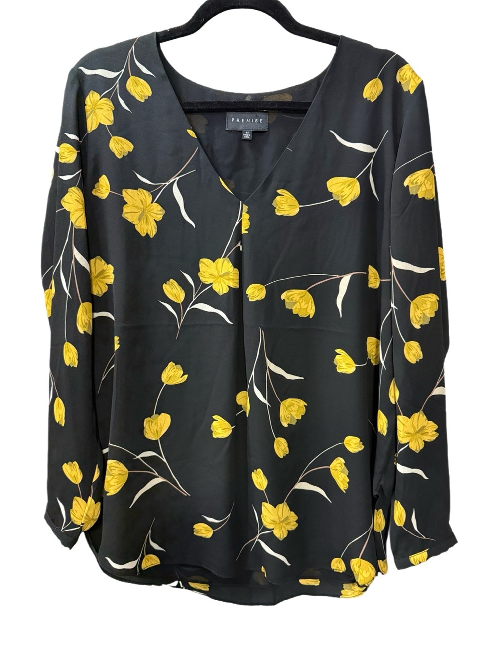 Like New! Premise Chiffon Long Sleeve Top,  Size Medium